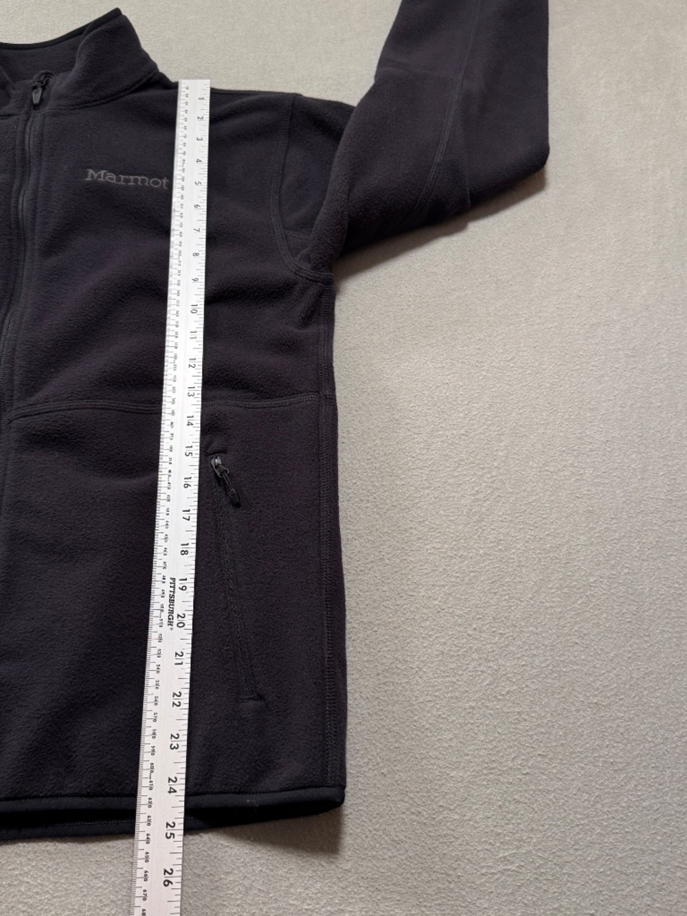 Marmot Rocklin Full-Zip Recycled Fleece Jacket Lightweight Black Gorpcore Men S - Picture 3 of 8